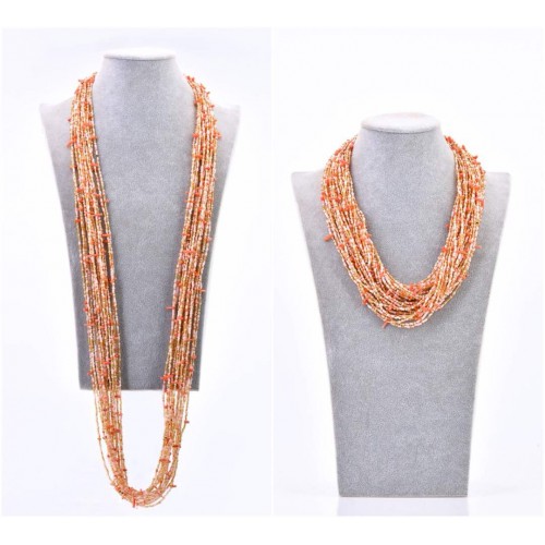 Coral Sprinkles Necklace (Orange blend)